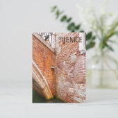 ヴェネツィアカナルブリックウォールアーキテクチャ ポストカード (スタンド正面)