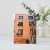 ヴェネツィアカナルリビングアーキテクチャフラワーウィンドウボックス ポストカード (スタンド正面)