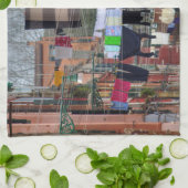 ヴェネツィアカラフルイタリアの物干し キッチンタオル (折り畳み)