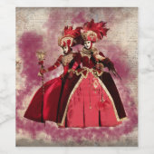 ヴェネツィアカーニバルのマスクと衣装。 ワインラベル (シングルラベル)