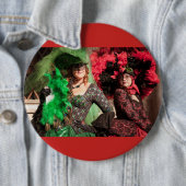 ヴェネツィアカーニバルの仮面女性 缶バッジ (インサイチュ)