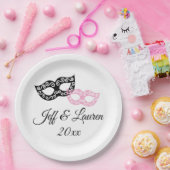 ヴェネツィアカーニバルカスタムマイタリアンスク結婚ズ ペーパープレート (パーティー)