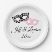 ヴェネツィアカーニバルカスタムマイタリアンスク結婚ズ ペーパープレート (正面)