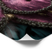 ヴェネツィアカーニバルピンクの衣装とマスク。 ポスター (コーナー)