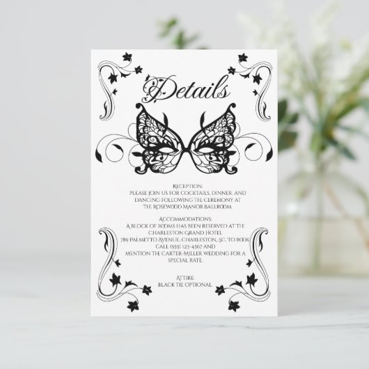 ヴェネツィアカーニバルマスクビクトリアンフラ華美リッシュ エンクロージャーカード (スタンド正面)