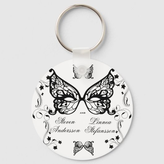 ヴェネツィアカーニバルマスクビクトリアンフラ華美リッシュ キーホルダー (正面)