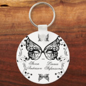 ヴェネツィアカーニバルマスクビクトリアンフラ華美リッシュ キーホルダー (正面)