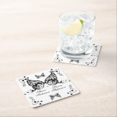 ヴェネツィアカーニバルマスクビクトリアンフラ華美リッシュ スクエアペーパーコースター (インサイチュ)