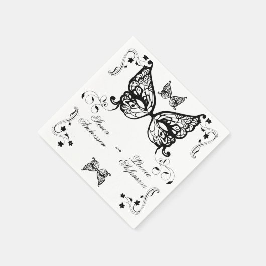 ヴェネツィアカーニバルマスクビクトリアンフラ華美リッシュ スタンダードカクテルナプキン (角)