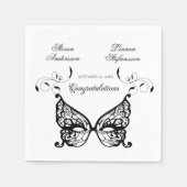 ヴェネツィアカーニバルマスクビクトリアンフラ華美リッシュ スタンダードカクテルナプキン (正面)