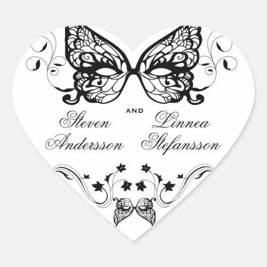 ヴェネツィアカーニバルマスクビクトリアンフラ華美リッシュ ハートシール (正面)