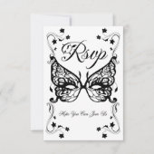 ヴェネツィアカーニバルマスクビクトリアンフラ華美リッシュ 出欠カード (正面)