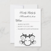 ヴェネツィアカーニバルマスクビクトリアンフラ華美リッシュ 出欠カード (裏面)