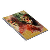ヴェネツィアカーニバル花模様アンドフェザー ノートブック (右側)