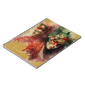 ヴェネツィアカーニバル花模様アンドフェザー ノートブック (左側)