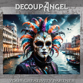 ヴェネツィアカーニバル – デクページ –  薄葉紙