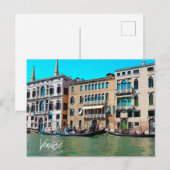 ヴェネツィアグランドカナルゴンドラカナルボーツ ポストカード (正面/裏面)
