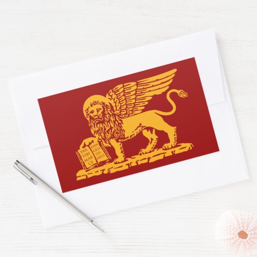 ヴェネツィアコートオブアームズ 長方形シール (封筒)