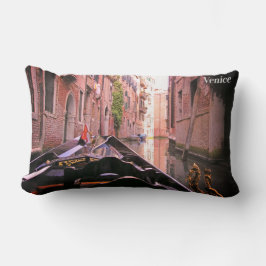 ヴェネツィアゴンドラに乗る運河イタリア ランバークッション