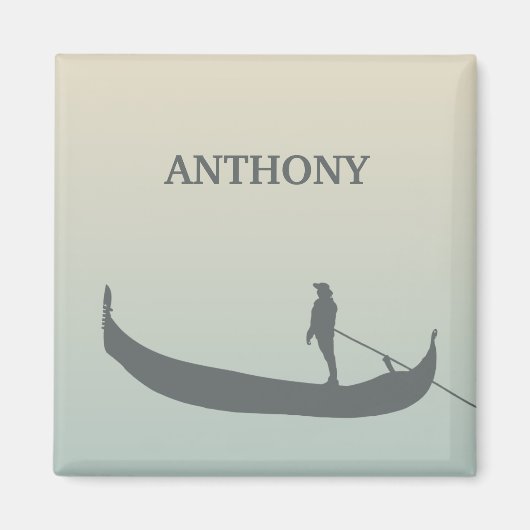 ヴェネツィアゴンドラシルエットアットサンセット マグネット (正面)