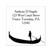 ヴェネツィアゴンドラシルエット差出人住所 セルフインキングスタンプ (デザイン)