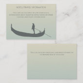 ヴェネツィアゴンドラシルエット結婚アットサンセット エンクロージャーカード (正面/裏面)