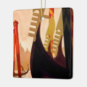 ヴェネツィアゴンドラヴィンテージトラベル セラミックオーナメント (左)