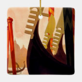 ヴェネツィアゴンドラヴィンテージトラベル セラミックオーナメント (裏面)