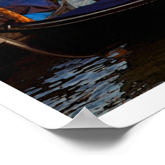 ヴェネツィアゴンドラヴィンテージ旅行ポスター ポスター (角)