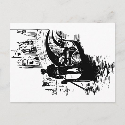 ヴェネツィアゴンドラ漫画 ポストカード (正面)