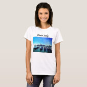 ヴェネツィアゴンドラ船イタリアブルースカイ Tシャツ (正面フル)