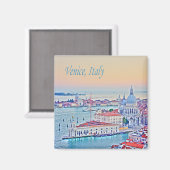 ヴェネツィアサンセットシーニックビューマグネット マグネット (正面/裏面)