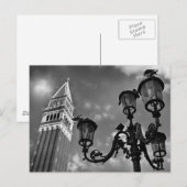 ヴェネツィアサンマルコタワーアンド通りライト ポストカード (正面/裏面)