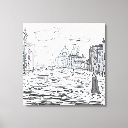 ヴェネツィアシティオンザウォーターシップ建物 キャンバスプリント (正面)