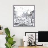 ヴェネツィアシティオンザウォーターシップ建物 ポスター (ホームオフィス)