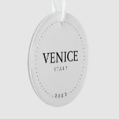 ヴェネツィアシンプルイ国際的トラベルカスタム オーナメント (正面)