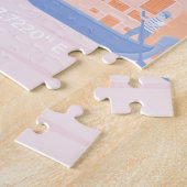 ヴェネツィアトラベルアート，イタリア，トラベルアート，レトロ ジグソーパズル (側面)