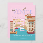 ヴェネツィアトラベルアート，イタリア，レトロトラベルアート シーズンカード (正面/裏面)
