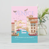 ヴェネツィアトラベルアート，イタリア，レトロトラベルアート シーズンカード (スタンド正面)