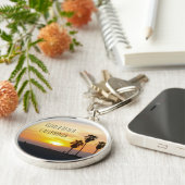 ヴェネツィアビーチカリフォルニアサンセットスーベニアキーチェーン キーホルダー (側面)