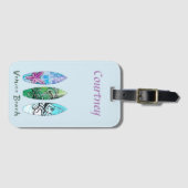 ヴェネツィアビーチカリフォルニアサーフボーパーソナライズされたド ラゲッジタグ (正面横)