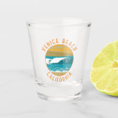 ヴェネツィアビーチカリフォルニアトラベルアートヴィンテージ ショットグラス (正面)