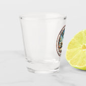 ヴェネツィアビーチカリフォルニアボードウォークトラベルアートレトロ ショットグラス (左)