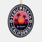 ヴェネツィアビーチカリフォルニアレトロサンセットデミディアズ60s セラミックオーナメント (右)