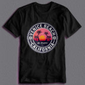 ヴェネツィアビーチカリフォルニアレトロサンセットデミディアズ60s tシャツ