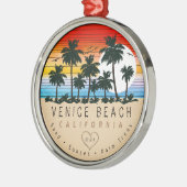 ヴェネツィアビーチカリフォルニアレトロパームツリーズ土産 メタルオーナメント (左)