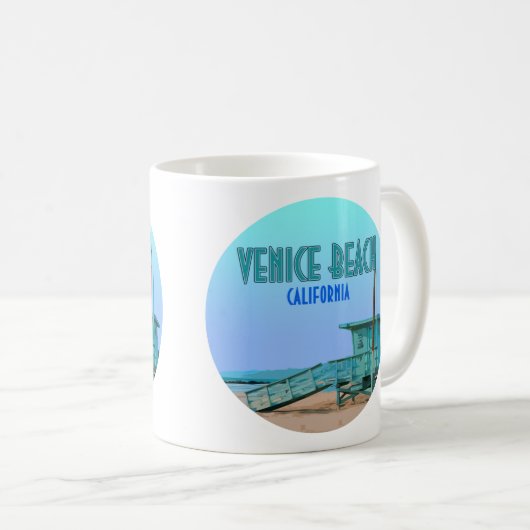 ヴェネツィアビーチカリフォルニアヴィンテージ コーヒーマグカップ (正面右)