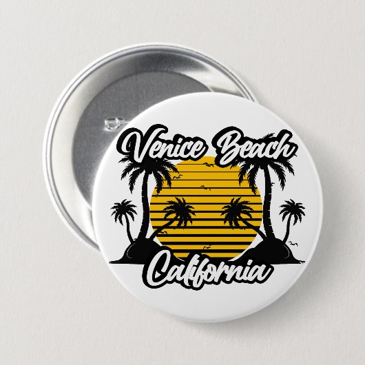 ヴェネツィアビーチカリフォルニア 缶バッジ (正面&裏面)