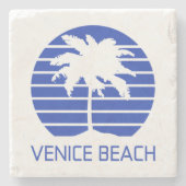 ヴェネツィアビーチサンセット（カリフォルニア）  ストーンコースター (正面)