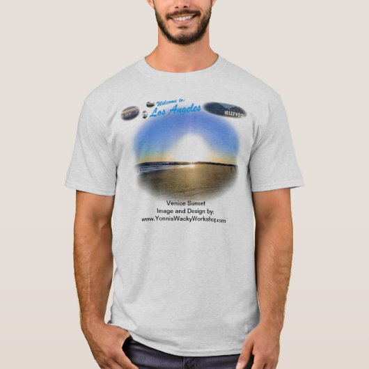 ヴェネツィアビーチサンセット Tシャツ (正面)